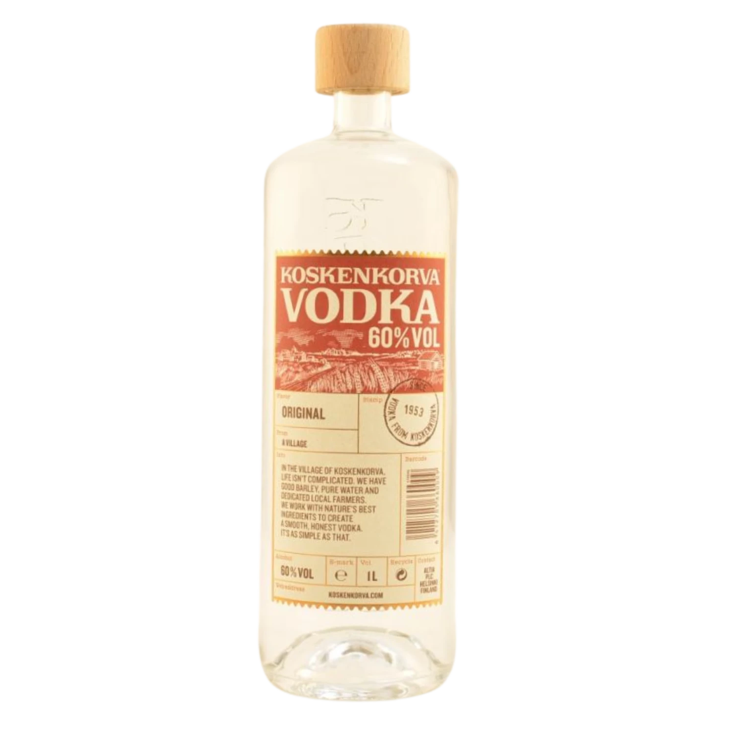 Koskenkorva 013 Vodka 60% 1,0l 3 Koskenkorva 013 Vodka 60% 1,0l