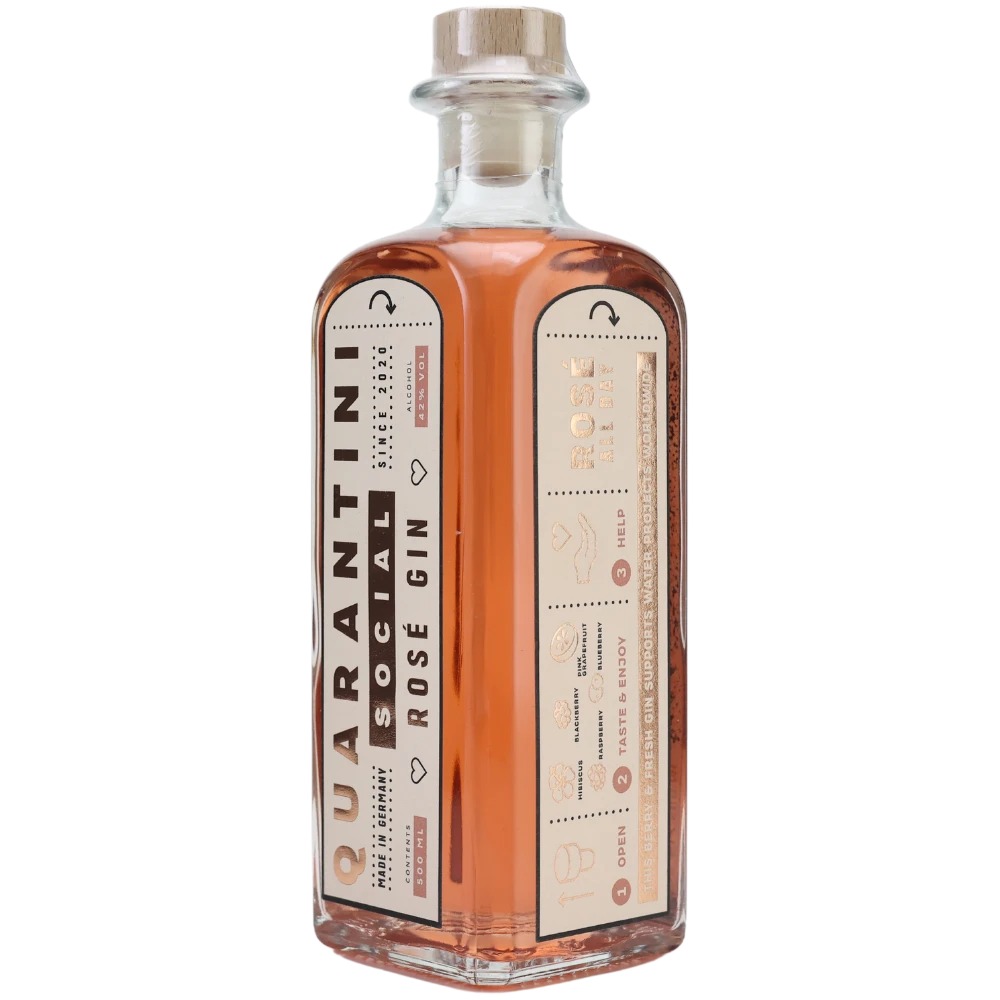 Quarantini Social Rose Gin 42% 0,5l 3 Quarantini Social Rose Gin 42% 0,5l