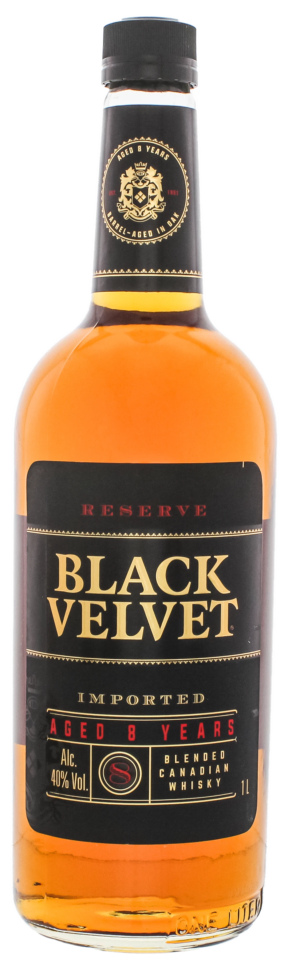 Black Velvet Reserve 8 Jahre Canadian Whisky 40% 1,0l 3 Black Velvet Reserve 8 Jahre Canadian Whisky 40% 1,0l