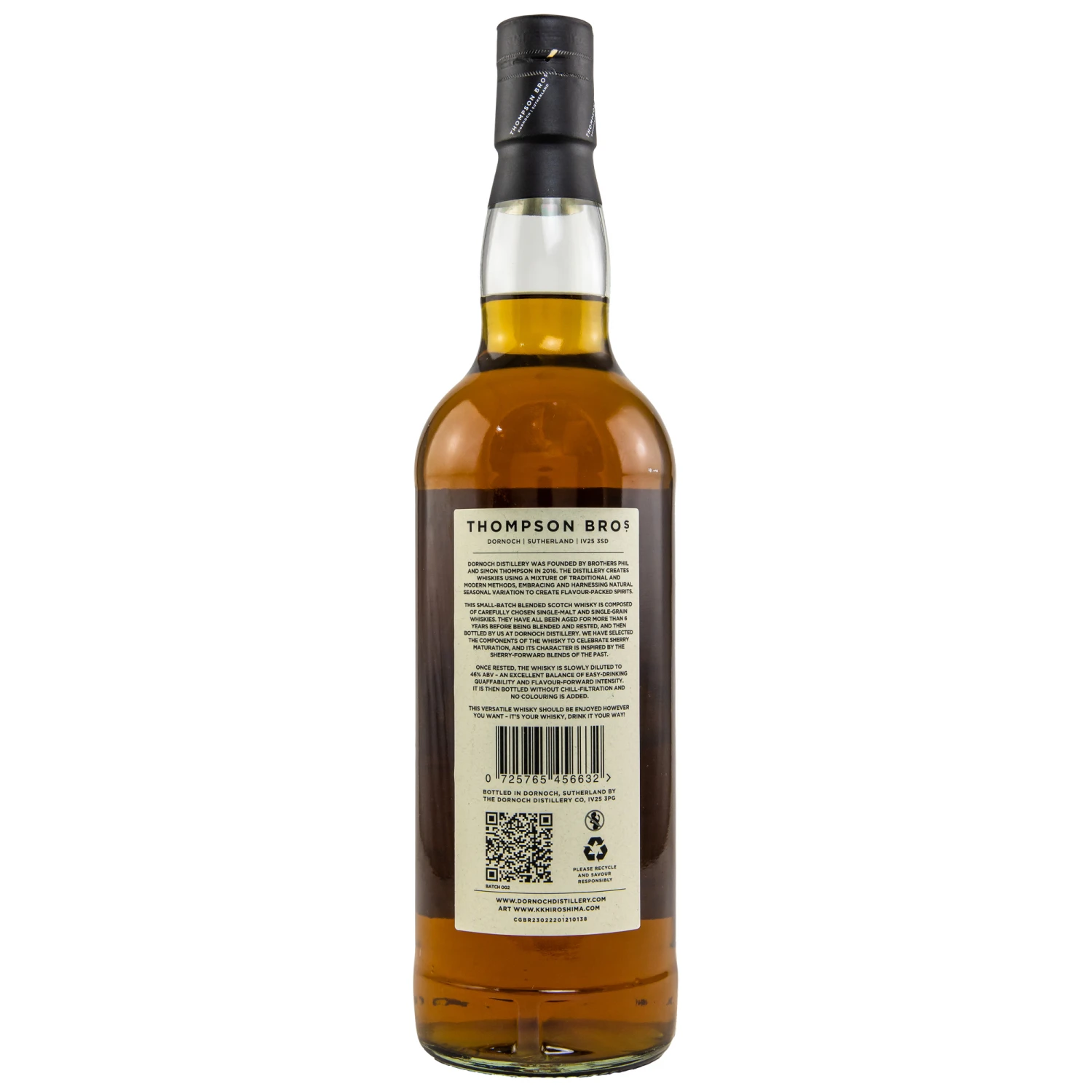 Thompson Bros. 6 Jahre Whisky 46% 0,7l 4 Thompson Bros. 6 Jahre Whisky 46% 0,7l – Bild 2