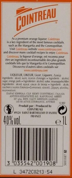 Cointreau Orangenlikör 40% 1,0l -Spirituosen Verkaufsladen 276317 Product 78a3