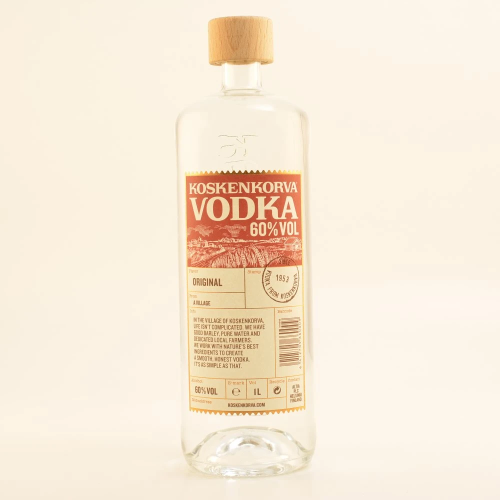 Koskenkorva 013 Vodka 60% 1,0l 4 Koskenkorva 013 Vodka 60% 1,0l – Bild 2
