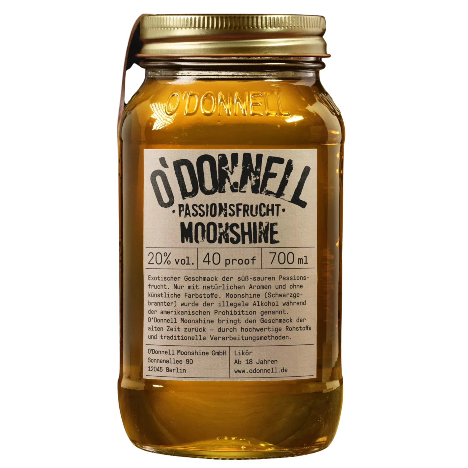 O'Donnell Original Moonshine Passionsfrucht 20% 0,7l 3 O'Donnell Original Moonshine Passionsfrucht 20% 0,7l