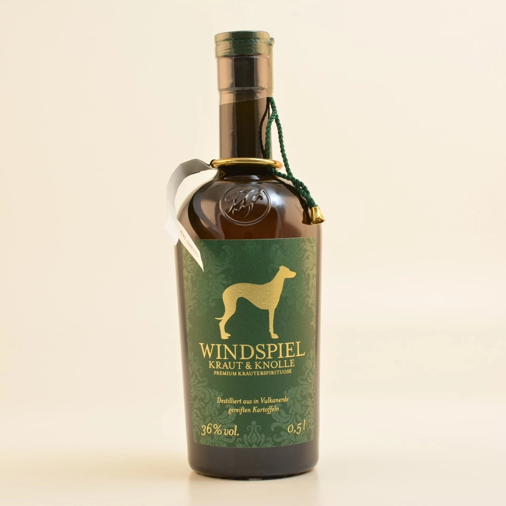 Windspiel Kraut & Knolle Premium Kräuterspirituose 36% 0,5l 4 Windspiel Kraut & Knolle Premium Kräuterspirituose 36% 0,5l – Bild 2