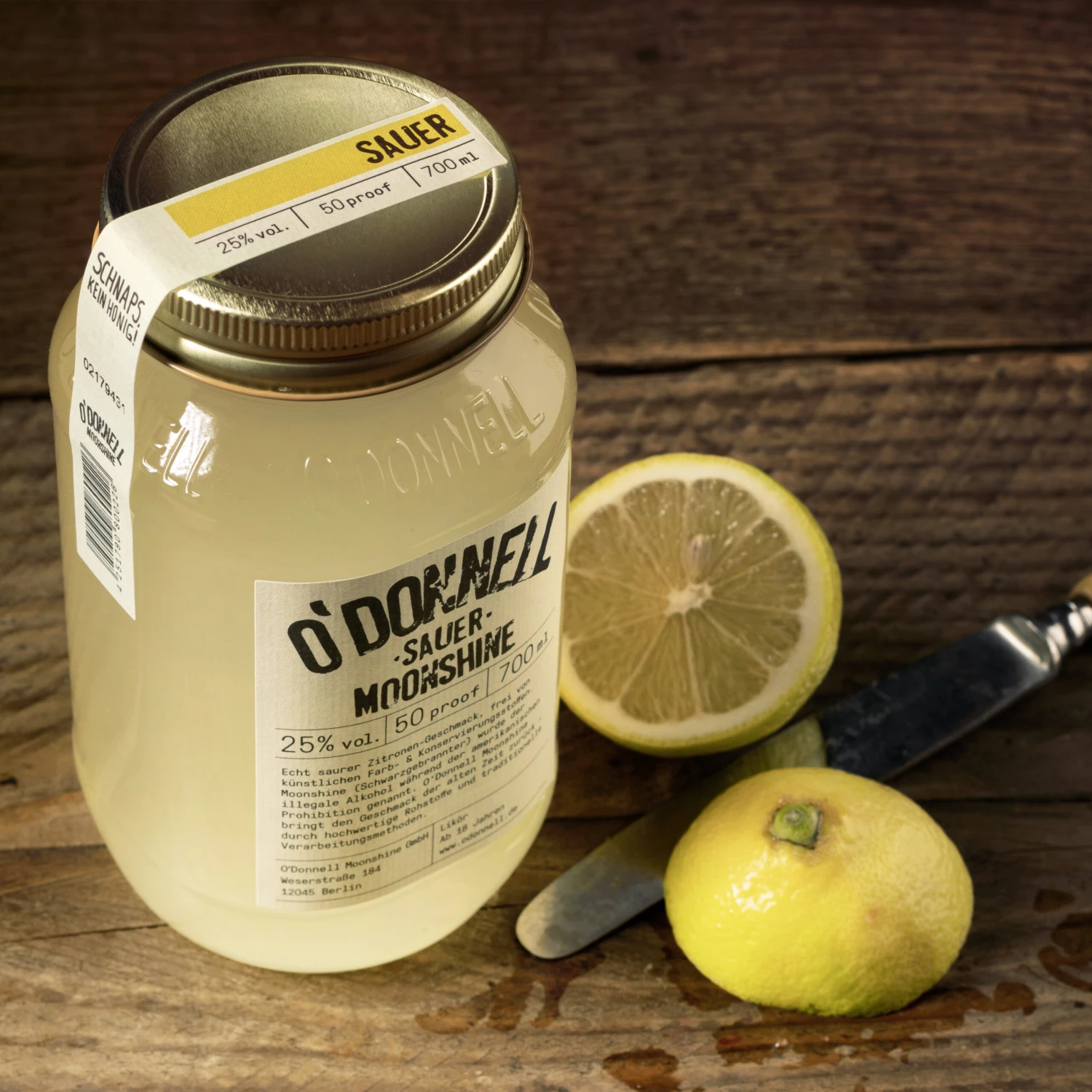 O'Donnell Original Moonshine "Sauer" 25% 0,7l 4 O'Donnell Original Moonshine "Sauer" 25% 0,7l – Bild 2